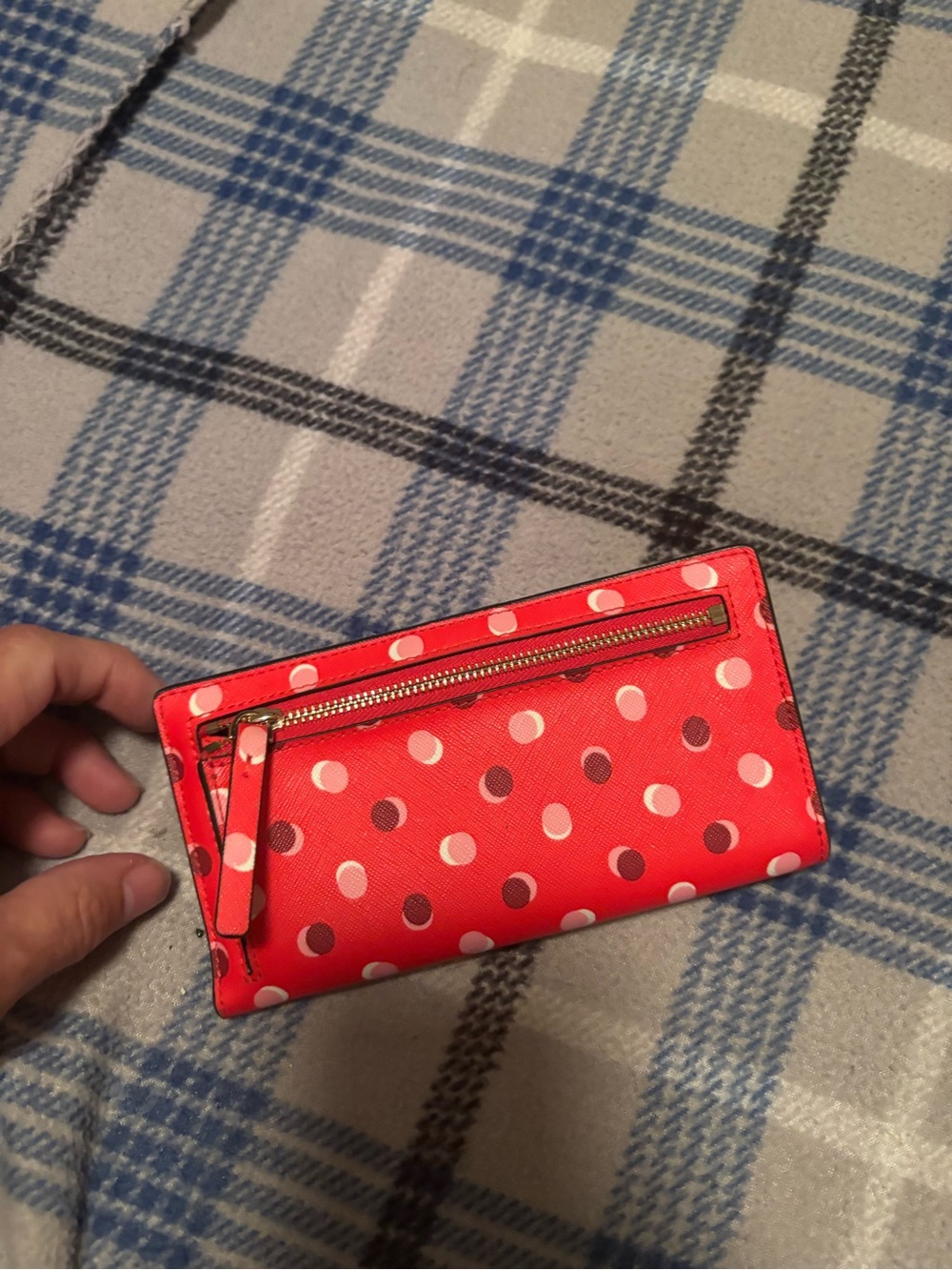 kate spade Red Polka Dot Zip Wallet
